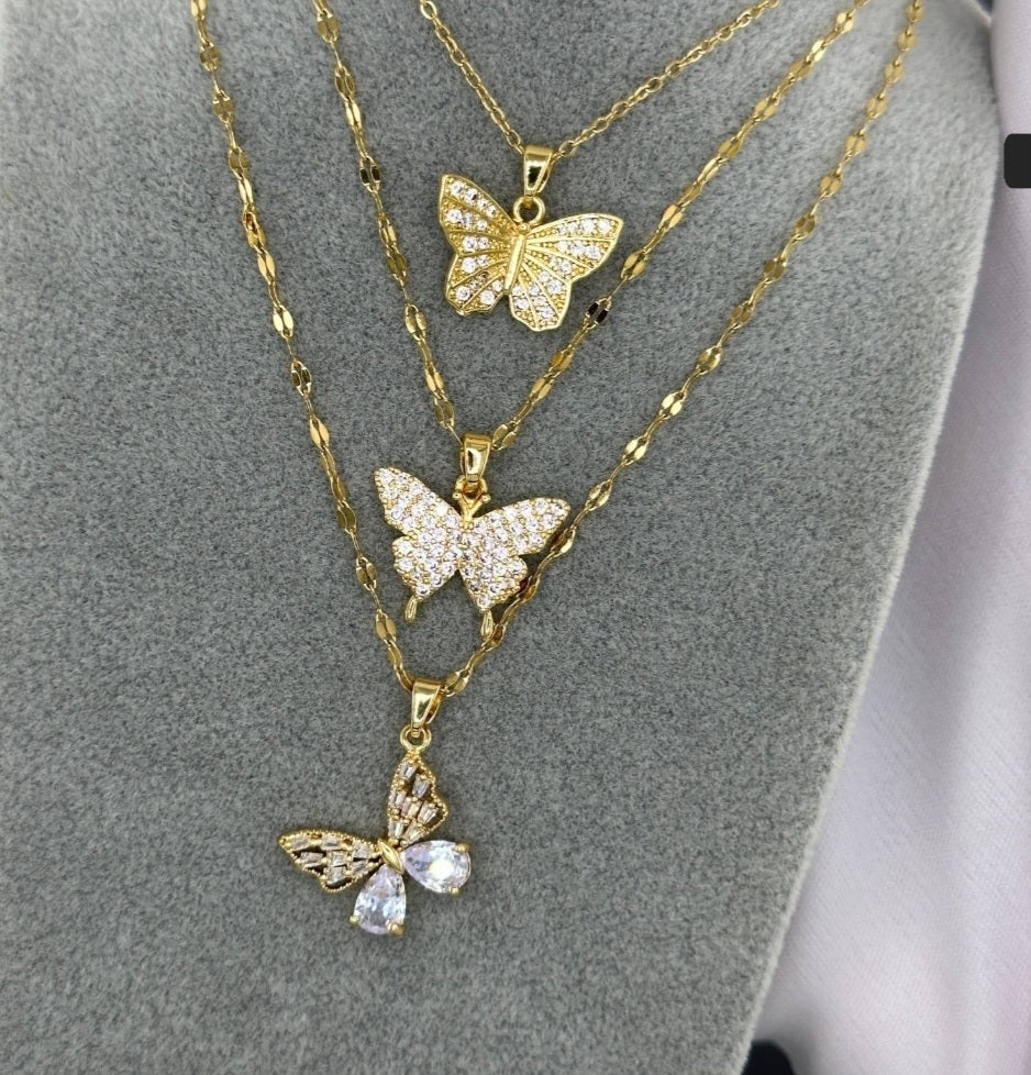 Butterfly Diamante Necklace
