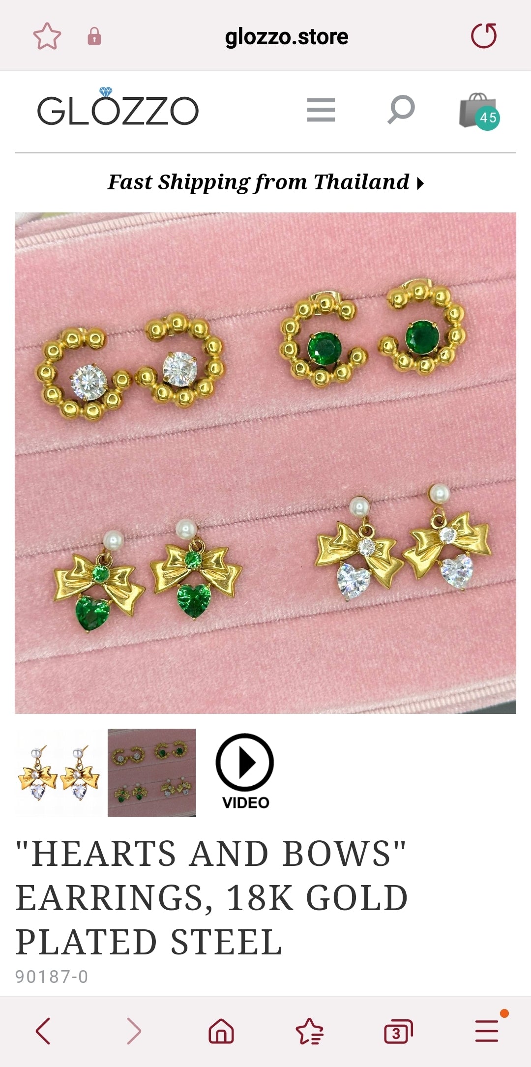 Heart Bow Earrings