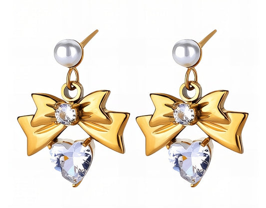 Heart Bow Earrings